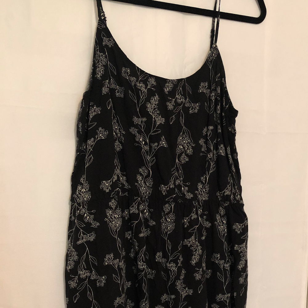 Black and white floral dress